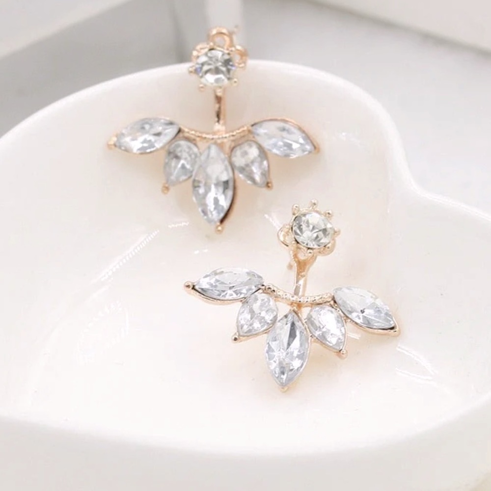 Crystal Flora Lear Earrings